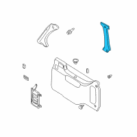 OEM 1999 Nissan Quest Garnish-Center Pillar, RH Diagram - 84940-7B003