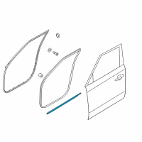 OEM 2017 Kia Soul EV WEATHERSTRIP Assembly-Front Door Belt Diagram - 82210B2000