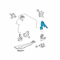 OEM Scion Rear Mount Bracket Diagram - 12371-28160