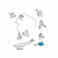 OEM 2010 Scion tC Side Bracket Diagram - 12325-28260