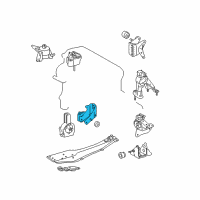 OEM 2007 Scion tC Front Mount Bracket Diagram - 12311-28120