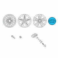 OEM 2019 Hyundai Santa Fe Wheel Hub Cap Assembly Diagram - 52960-B8200