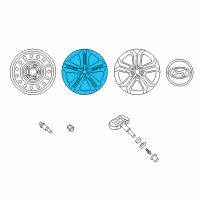 OEM 2018 Hyundai Santa Fe 19 Inch Wheel Deep Scratches Diagram - 52910-B8410