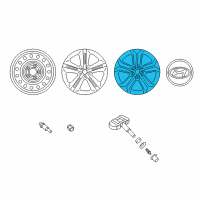 OEM 2018 Hyundai Santa Fe 18 Inch Wheel Scratches Diagram - 52910-B8310