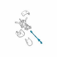 OEM 2000 Jeep Grand Cherokee Intermediate Shaft Assembly Diagram - 5066597AA