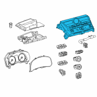 OEM 2017 Lexus NX300h Control Assy, Air Conditioner Diagram - 55900-78011