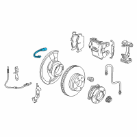 OEM 2012 BMW X6 Brake Pad Wear Sensor, Front Left Diagram - 34-35-6-792-568