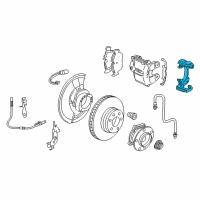 OEM 2017 BMW X6 Calliper Carrier Diagram - 34-11-6-864-186