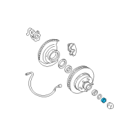 OEM 2000 Chevrolet Express 1500 Outer Bearing Nut Diagram - 15589426