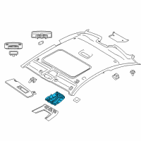 OEM 2014 BMW 435i xDrive HEADLINER CONTROL MODULE Diagram - 61-31-6-999-738