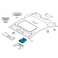 OEM 2013 BMW ActiveHybrid 3 HEADLINER CONTROL MODULE Diagram - 61-31-6-999-738