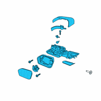 OEM 2022 Ford Explorer Mirror Outside Diagram - LB5Z-17683-SA