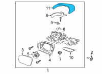 OEM 2021 Ford Explorer Mirror Cover Diagram - LB5Z-17D742-CA