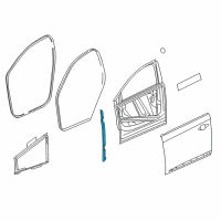 OEM 2020 Chevrolet Impala Front Weatherstrip Diagram - 23189575