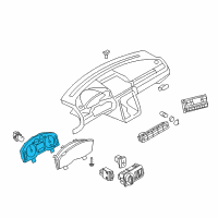 OEM 2009 Ford Taurus X Cluster Assembly Diagram - 9F9Z-10849-A