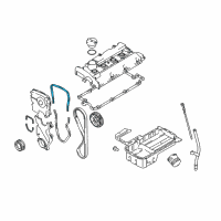 OEM 2003 Hyundai Tiburon Gasket-Timing Belt Cover Upper Diagram - 21363-23600