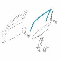 OEM 2015 Nissan Leaf Glass Run Rubber-Front Door, RH Diagram - 80330-3NF0A
