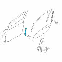 OEM 2018 Nissan Leaf Sash Assy-Front Door, Front LH Diagram - 80215-3NF0A