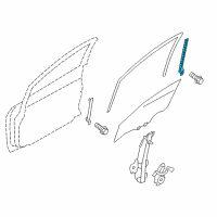 OEM 2015 Nissan Leaf SASH Front Door, Rear RH Diagram - 80216-3NF0A