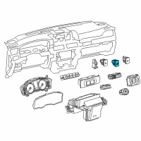 OEM 2020 Lexus LX570 Switch, Power Slide Diagram - 84962-60030