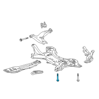 OEM 2011 Toyota Corolla Rear Brace Bolt Diagram - 90119-A0085