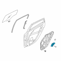OEM 2017 Hyundai Elantra GT Motor Assembly-Power Window Regulator Rear, LH Diagram - 83450-A5000