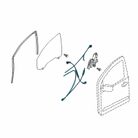 OEM 2004 Infiniti QX56 Door Window Regulator Assembly, Left Diagram - 80721-ZT00A