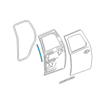 OEM 2010 GMC Yukon XL 2500 Front Weatherstrip Diagram - 22766375