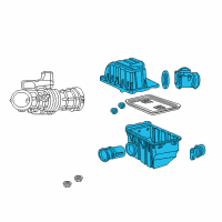 OEM 2004 Ford Explorer Air Cleaner Assembly Diagram - 4L2Z-9600-BE