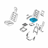 OEM Ford Taurus X Seat Cushion Pad Diagram - 8A4Z-74632A22-B