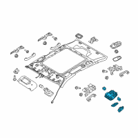 OEM 2018 Kia Optima Lamp Assembly-Overhead Console Diagram - 92810D4000WK