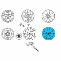 OEM 2014 Toyota Prius Plug-In Wheel Cover Diagram - 42602-47060