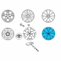 OEM 2012 Toyota Prius Plug-In Wheel Cover Diagram - 42602-47060