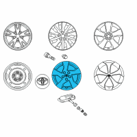 OEM 2010 Toyota Prius Wheel Cover Diagram - 42602-47110