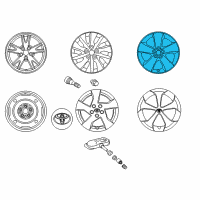 OEM 2012 Toyota Prius Wheel, Alloy Diagram - 42611-47211