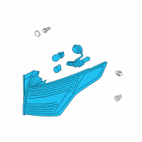 OEM Ford Escape Tail Lamp Assembly Diagram - CJ5Z-13404-E