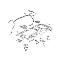 OEM 2004 Cadillac SRX Sunroof Switch Diagram - 25749098