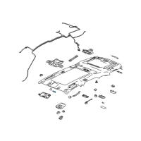 OEM 2008 Cadillac SRX Bulb, Reading Lamp Diagram - 25759050