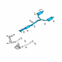 OEM Lincoln Muffler & Pipe Diagram - DE9Z-5230-B