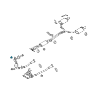 OEM 2014 Lincoln MKX Front Pipe Nut Diagram - -W520414-S441