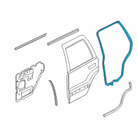 OEM 1999 Jeep Grand Cherokee Seal-Rear Door Diagram - 55136116AE