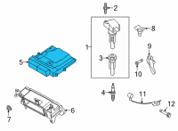 OEM Ford Bronco MODULE - ENGINE CONTROL - EEC Diagram - MB3Z-12A650-ADB