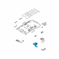 OEM Hyundai Santa Fe Lamp Assembly-Overhead Console Diagram - 92800-2B001-J4