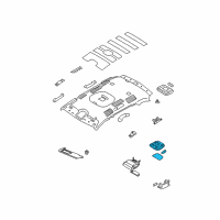 OEM 2007 Hyundai Santa Fe Lamp Assembly-Room Diagram - 92850-2B001-J4