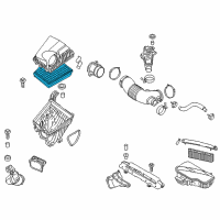 OEM 2012 Hyundai Genesis Air Cleaner Filter Diagram - 28113-3M100