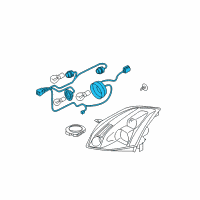 OEM Nissan Harness Assembly-Head Lamp Diagram - 26038-ZK30A