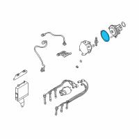 OEM 2001 Chrysler Sebring Gasket-Distributor Cap Diagram - MD619127