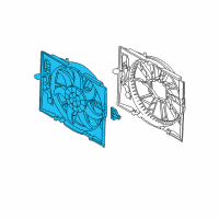 OEM 2010 BMW 535i xDrive Engine Cooling Fan Assembly Diagram - 17-42-7-543-282