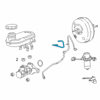 OEM 2017 Ram ProMaster 1500 Hose-Brake Booster Vacuum Diagram - 68196932AA