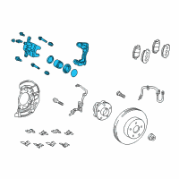 OEM 2010 Lexus HS250h Front Passenger Disc Brake Cylinder Assembly Diagram - 47730-12A70